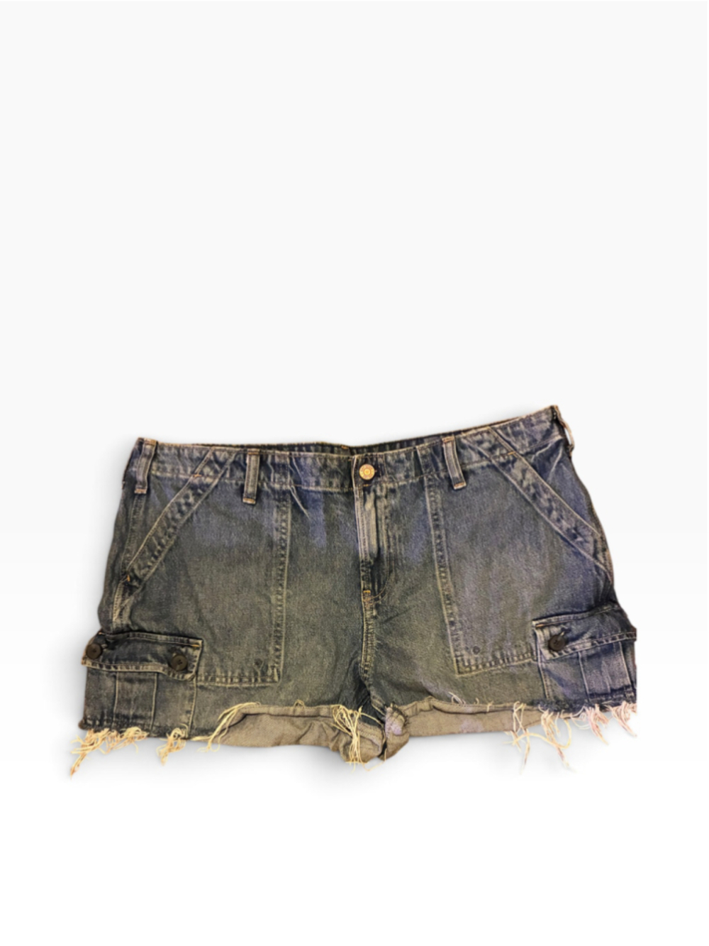Women's Gap Denim Cargo Shorts Blue Size 32